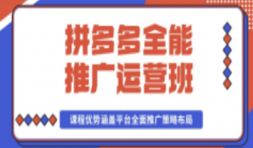 深圳龙岗区拼多多运营培训班